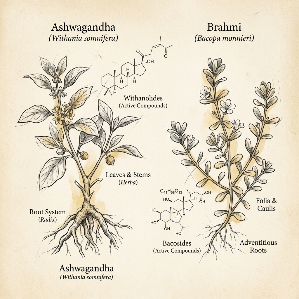 Ashwagandha botanical — Withania somnifera adaptogenic root herb